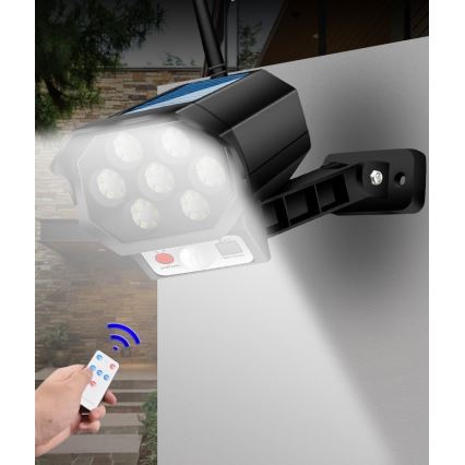 LED Макет камери відеоспостереження з датчиком та із сонячною панеллю LED/5W/5,5V 800 mAh IP65 + пульт дистанційного керування
