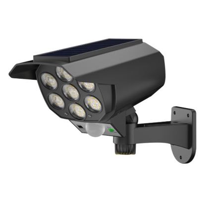 LED Макет камери відеоспостереження з датчиком та із сонячною панеллю LED/5W/5,5V 800 mAh IP65 + пульт дистанційного керування