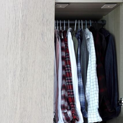 LED Меблевий світильник з датчиком LED/1,5W/4,5V 3xAA матовий хром