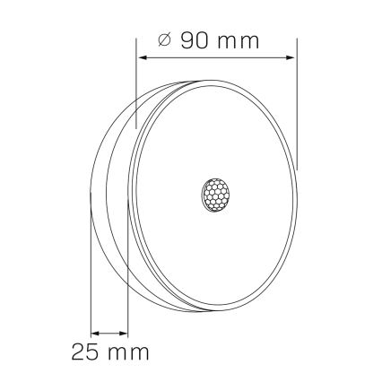 LED Меблевий світильник з датчиком LED/1,2W/4,5V 3xAA матовий хром