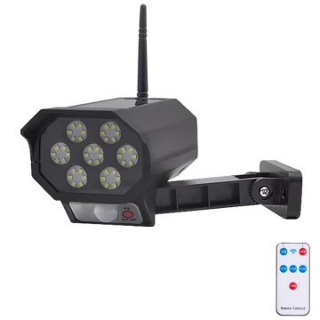 LED-муляж камеры видеонаблюдения с датчиком и солнечной панелью, LED/5W/5,5V, 800 mAh, IP65 + пульт дистанционного управления