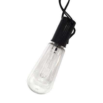 LED На сонячній батареї вуличний ланцюг 10xLED/1,2V 300 mAh 2,2 м IP44