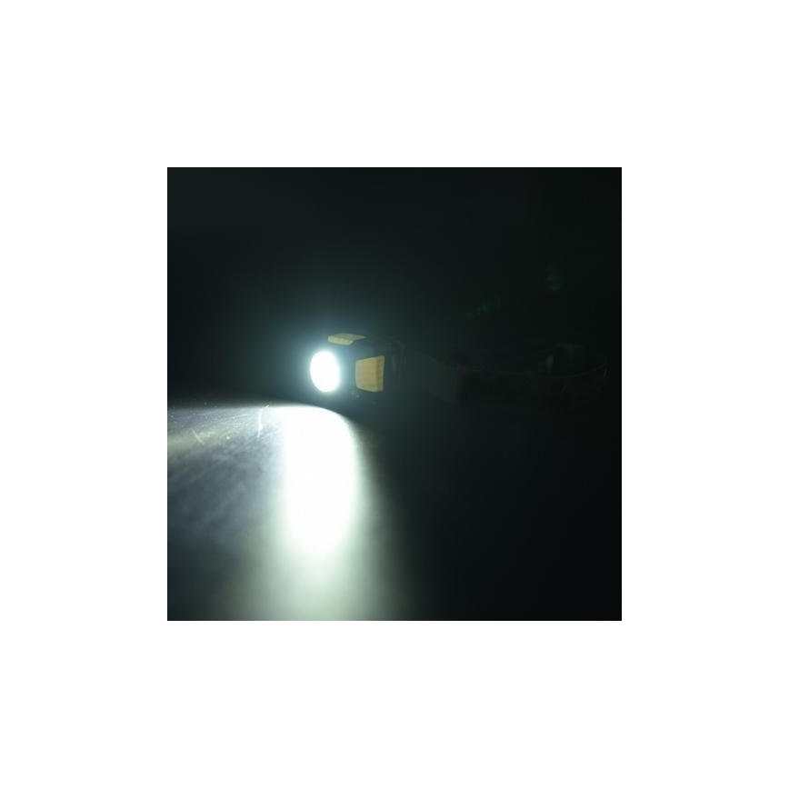 LED Налобний ліхтар 2xLED/5W/3xAAA + LED/3W