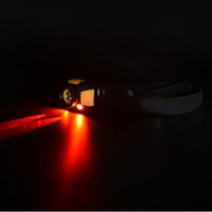 LED Налобний ліхтар 2xLED/5W/3xAAA + LED/3W