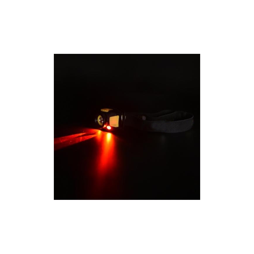 LED Налобний ліхтар 2xLED/5W/3xAAA + LED/3W