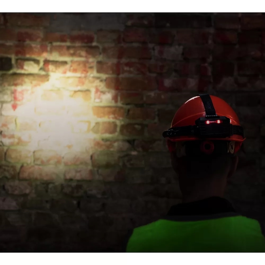 Светодиодный регулируемый налобный фонарь с датчиком, функцией пауэрбанка и красным светом LED/10W/5V IP44 1200 лм 4000 мАч