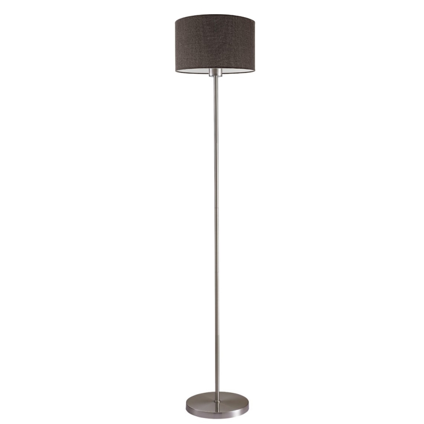 LED-напольная лампа TUNJA, 1xE27/20W/230V, диаметр 30 см, матовый хром/коричневый