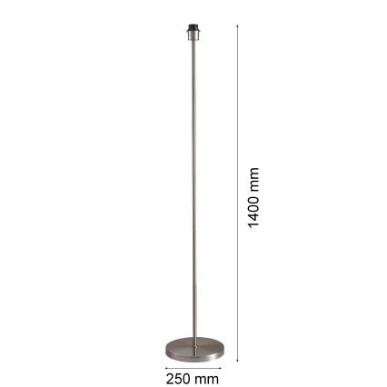 LED-напольная лампа TUNJA, 1xE27/20W/230V, диаметр 30 см, матовый хром/коричневый