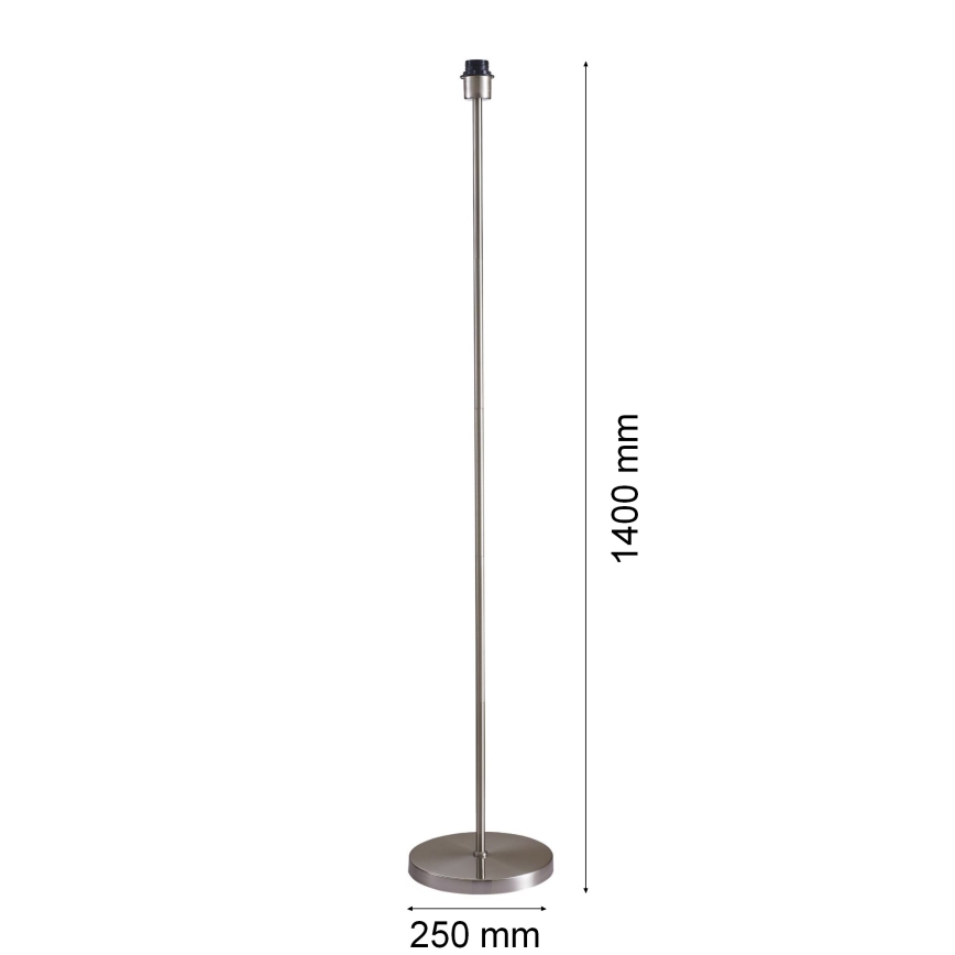 LED-напольная лампа TUNJA, 1xE27/20W/230V, диаметр 30 см, матовый хром/коричневый