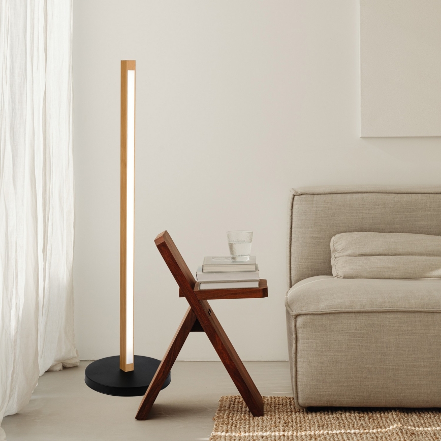 LED напольная лампа VERDE LED/18W/230V 3000K дуб/чёрный