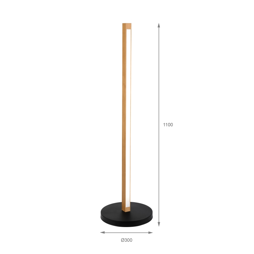 LED напольная лампа VERDE LED/18W/230V 3000K дуб/чёрный