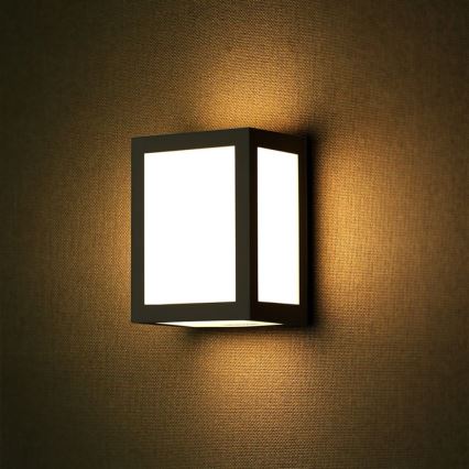 LED наружный настенный светильник LED/12W/230V 6400K IP65 черный