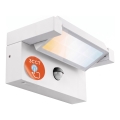 LED наружный настенный светильник с датчиком движения и датчиком сумерек LED/25W/230V 3000/4000/6500K IP54 белый