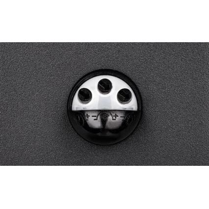 LED наружный настенный светильник с датчиком LED/9W/230V 4000K IP44, чёрный