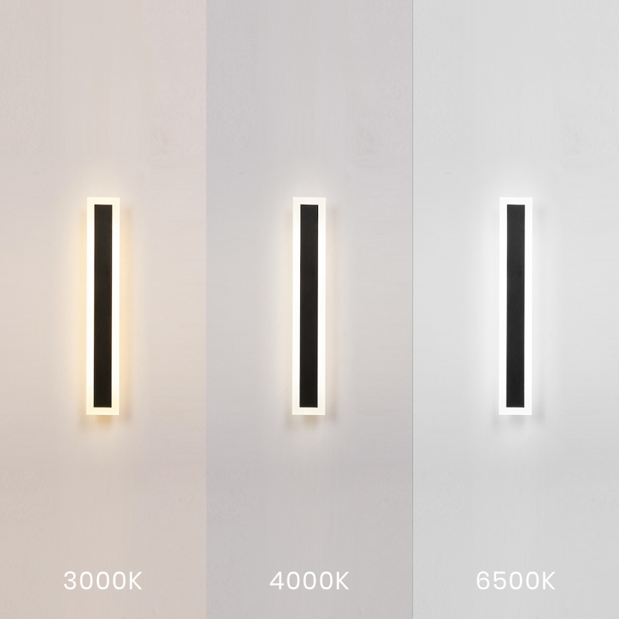 LED наружный настенный светильник WOW LED/20W/230V 3000/4000/6500K 60 см IP54 чёрный