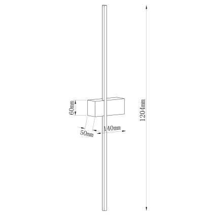 LED настенный светильник AISHA, 20W/230V, 4000K, 120 см, золотой