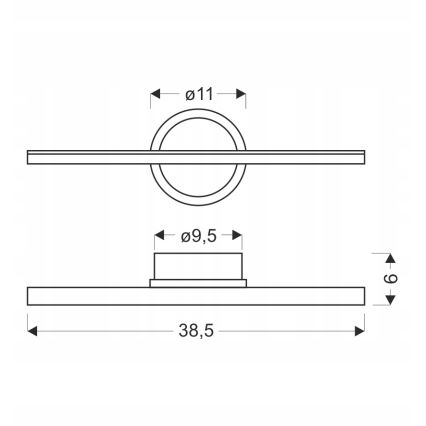 LED настенный светильник BATUTA LED/10Вт/230В коричневый