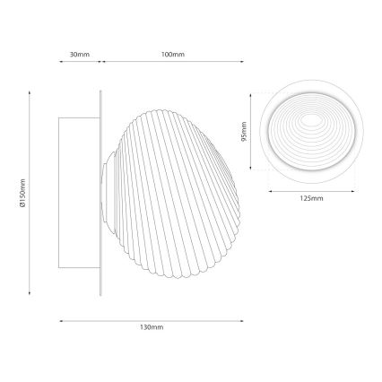 LED настенный светильник BOLLA LED/3W/230V золотой/дымчато-бежевый