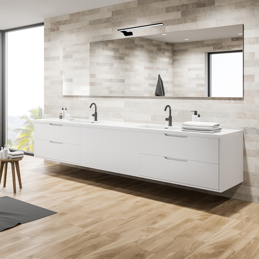 LED Настенный светильник для ванной комнаты SHINE LED/11W/230V 45 см IP44 чёрный