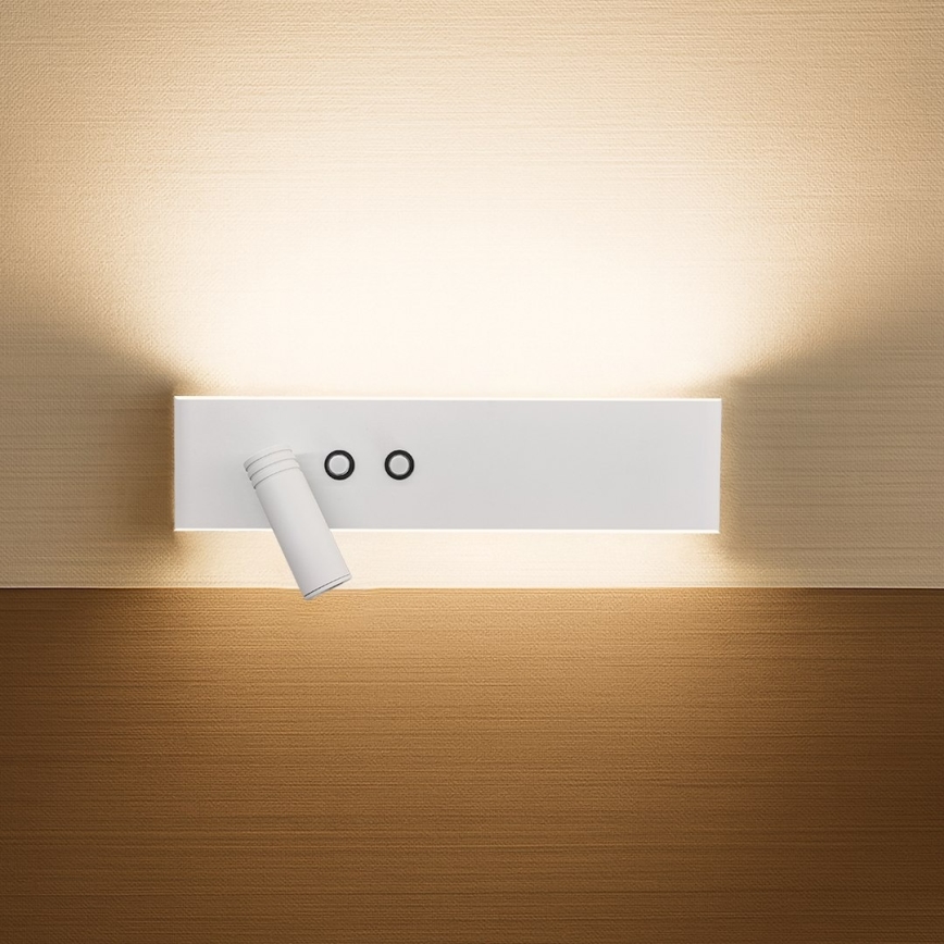 LED настенный точечный светильник RESORT LED/10W/230V + LED/3W, белый, левый