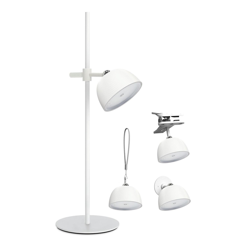 LED Настільна акумуляторна лампа з регулюванням яскравості 4в1 LED/3,5W/5V 3000/4000/6500K IP54 1800 mAh білий