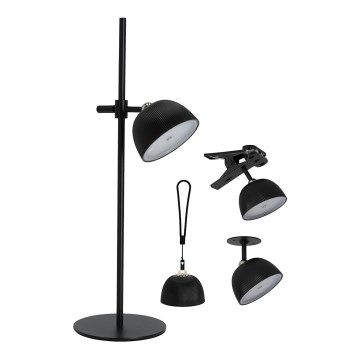 LED Настільна акумуляторна лампа з регулюванням яскравості 4в1 LED/3,5W/5V 3000/4000/6500K IP54 1800 mAh чорний