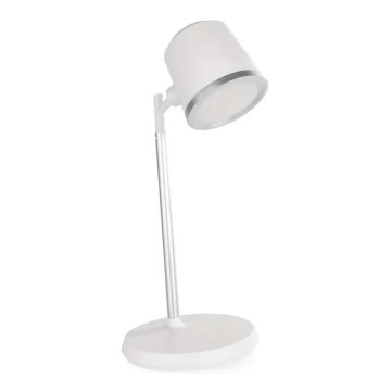 LED Настільна акумуляторна лампа з регулюванням яскравості 4в1 LED/6W/3,7V 3000K/4000K/6500K 1500mAh білий
