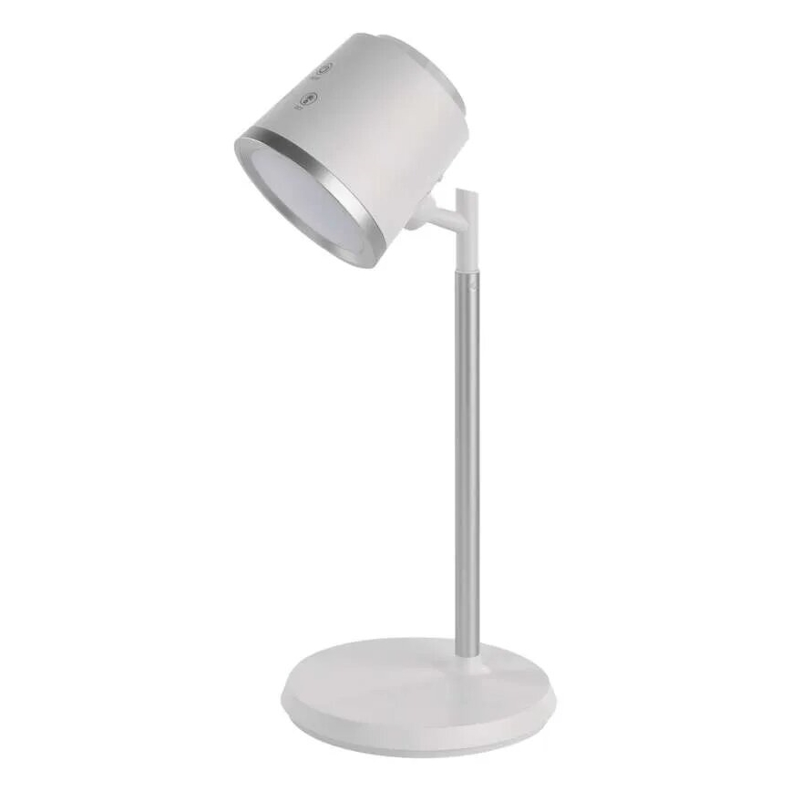 LED Настільна акумуляторна лампа з регулюванням яскравості 4в1 LED/6W/3,7V 3000K/4000K/6500K 1500mAh білий
