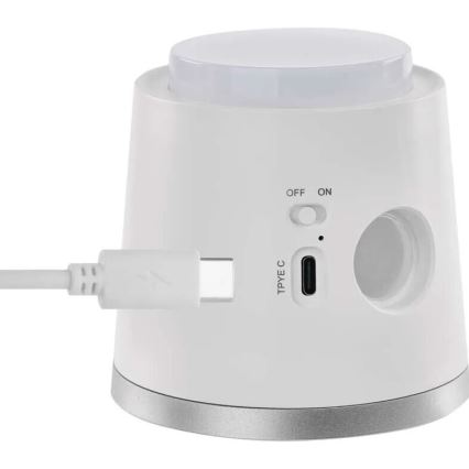 LED Настільна акумуляторна лампа з регулюванням яскравості 4в1 LED/6W/3,7V 3000K/4000K/6500K 1500mAh білий