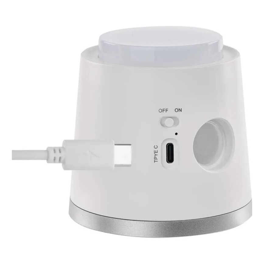 LED Настільна акумуляторна лампа з регулюванням яскравості 4в1 LED/6W/3,7V 3000K/4000K/6500K 1500mAh білий