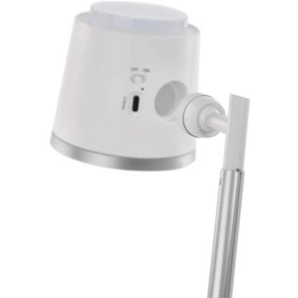 LED Настільна акумуляторна лампа з регулюванням яскравості 4в1 LED/6W/3,7V 3000K/4000K/6500K 1500mAh білий