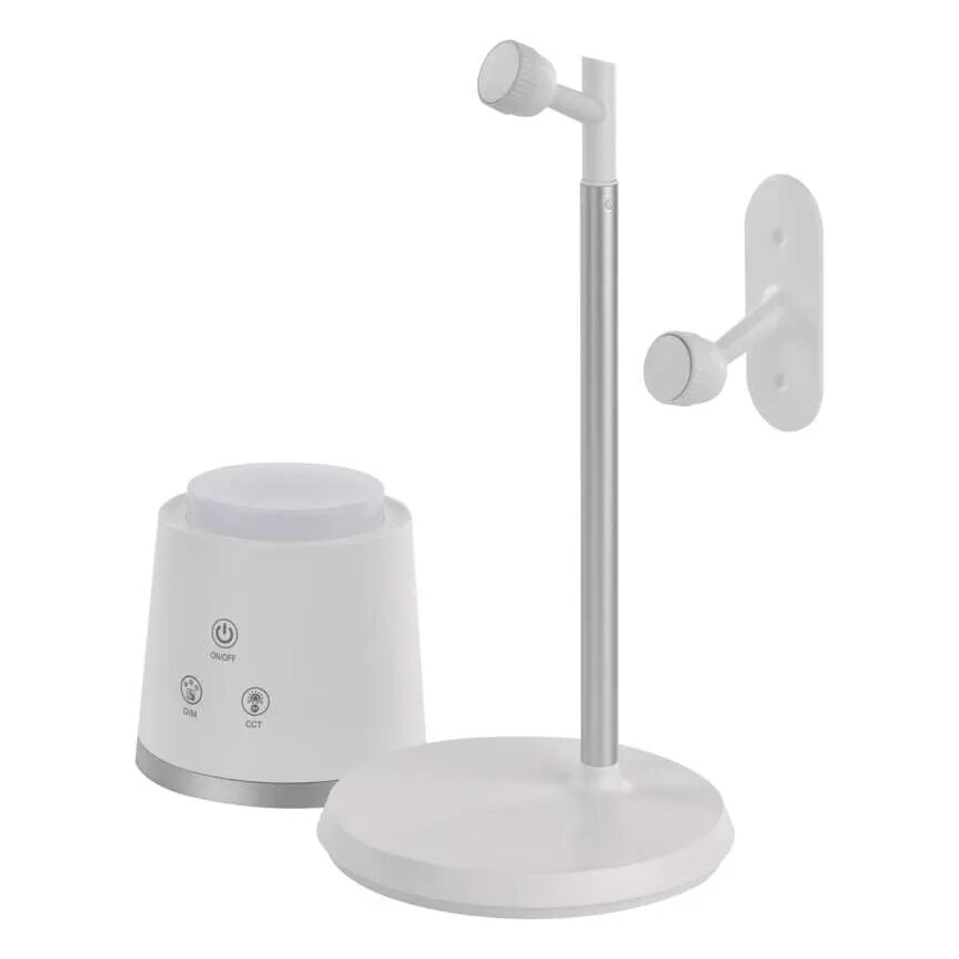 LED Настільна акумуляторна лампа з регулюванням яскравості 4в1 LED/6W/3,7V 3000K/4000K/6500K 1500mAh білий