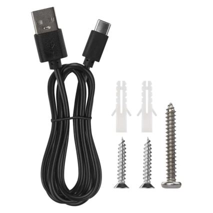 LED Настільна акумуляторна лампа з регулюванням яскравості 4в1 LED/6W/3,7V 3000K/4000K/6500K 1500mAh чорний