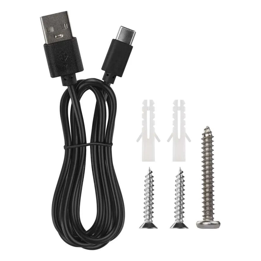 LED Настільна акумуляторна лампа з регулюванням яскравості 4в1 LED/6W/3,7V 3000K/4000K/6500K 1500mAh чорний