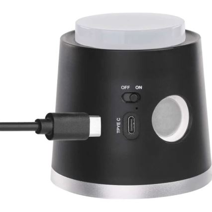 LED Настільна акумуляторна лампа з регулюванням яскравості 4в1 LED/6W/3,7V 3000K/4000K/6500K 1500mAh чорний