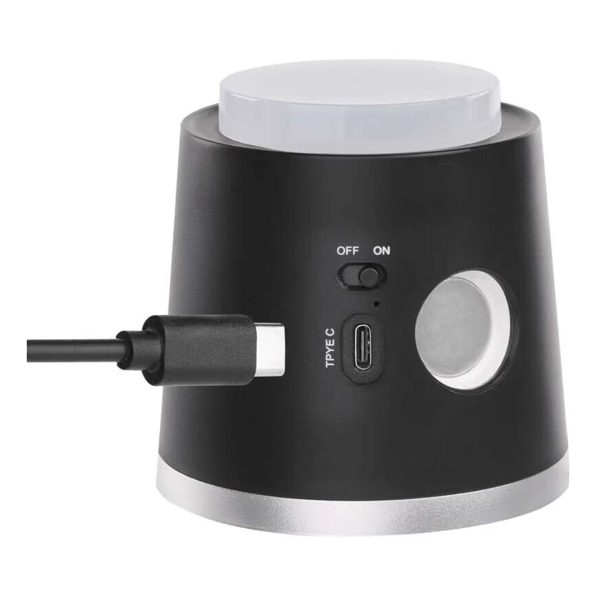 LED Настільна акумуляторна лампа з регулюванням яскравості 4в1 LED/6W/3,7V 3000K/4000K/6500K 1500mAh чорний