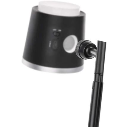 LED Настільна акумуляторна лампа з регулюванням яскравості 4в1 LED/6W/3,7V 3000K/4000K/6500K 1500mAh чорний
