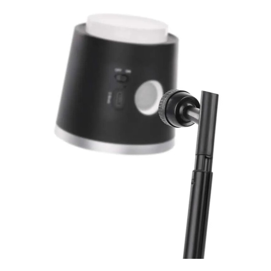 LED Настільна акумуляторна лампа з регулюванням яскравості 4в1 LED/6W/3,7V 3000K/4000K/6500K 1500mAh чорний
