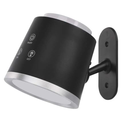 LED Настільна акумуляторна лампа з регулюванням яскравості 4в1 LED/6W/3,7V 3000K/4000K/6500K 1500mAh чорний