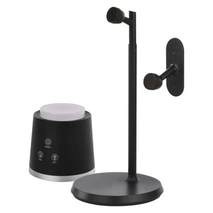 LED Настільна акумуляторна лампа з регулюванням яскравості 4в1 LED/6W/3,7V 3000K/4000K/6500K 1500mAh чорний