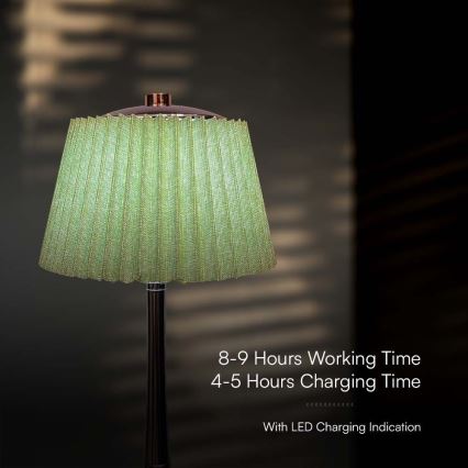 LED Настільна сенсорна акумуляторна лампа з регулюванням яскравості LED/1,5W/5V 3000/4000/6000K 1800 mAh зелений