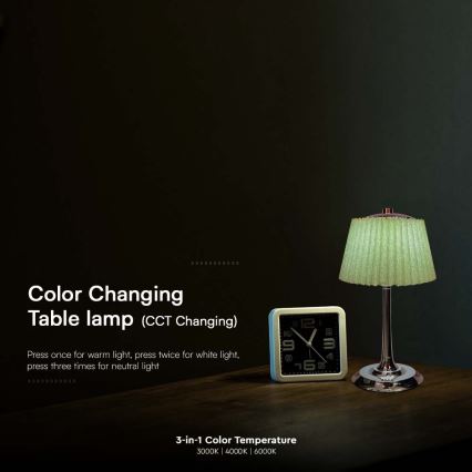 LED Настільна сенсорна акумуляторна лампа з регулюванням яскравості LED/1,5W/5V 3000/4000/6000K 1800 mAh зелений