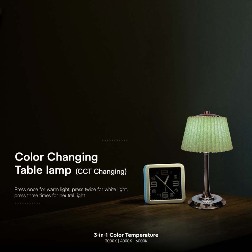 LED Настільна сенсорна акумуляторна лампа з регулюванням яскравості LED/1,5W/5V 3000/4000/6000K 1800 mAh зелений