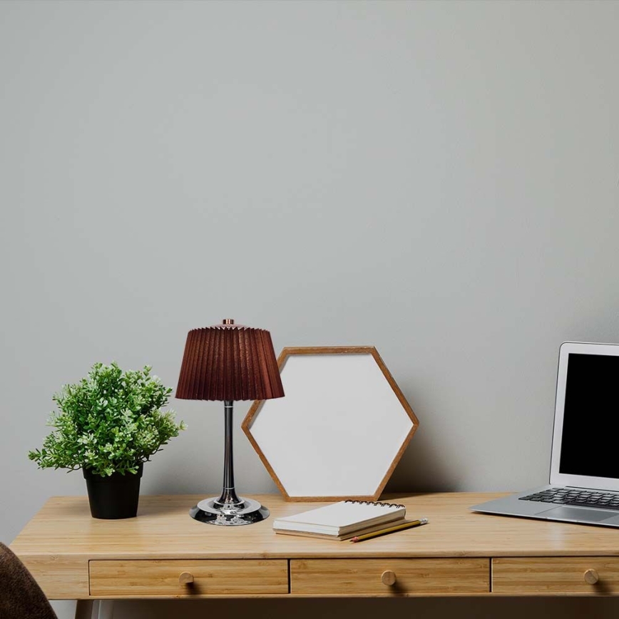 LED Настільна сенсорна акумуляторна лампа з регулюванням яскравості LED/1,5W/5V 3000/4000/6000K 1800 mAh коричневий