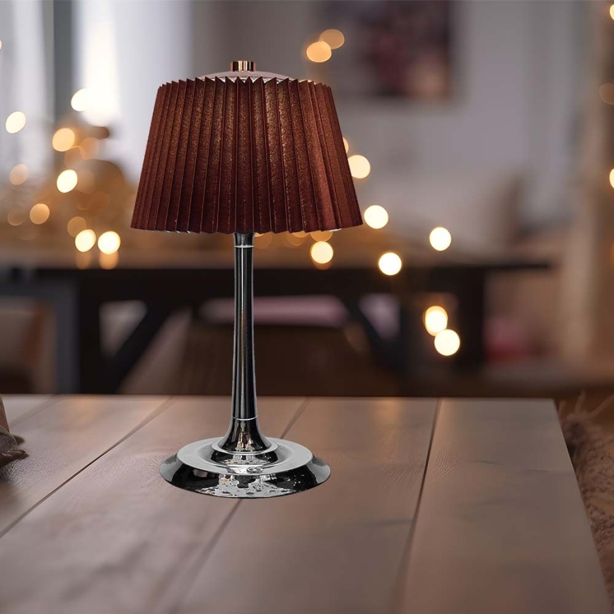 LED Настільна сенсорна акумуляторна лампа з регулюванням яскравості LED/1,5W/5V 3000/4000/6000K 1800 mAh коричневий