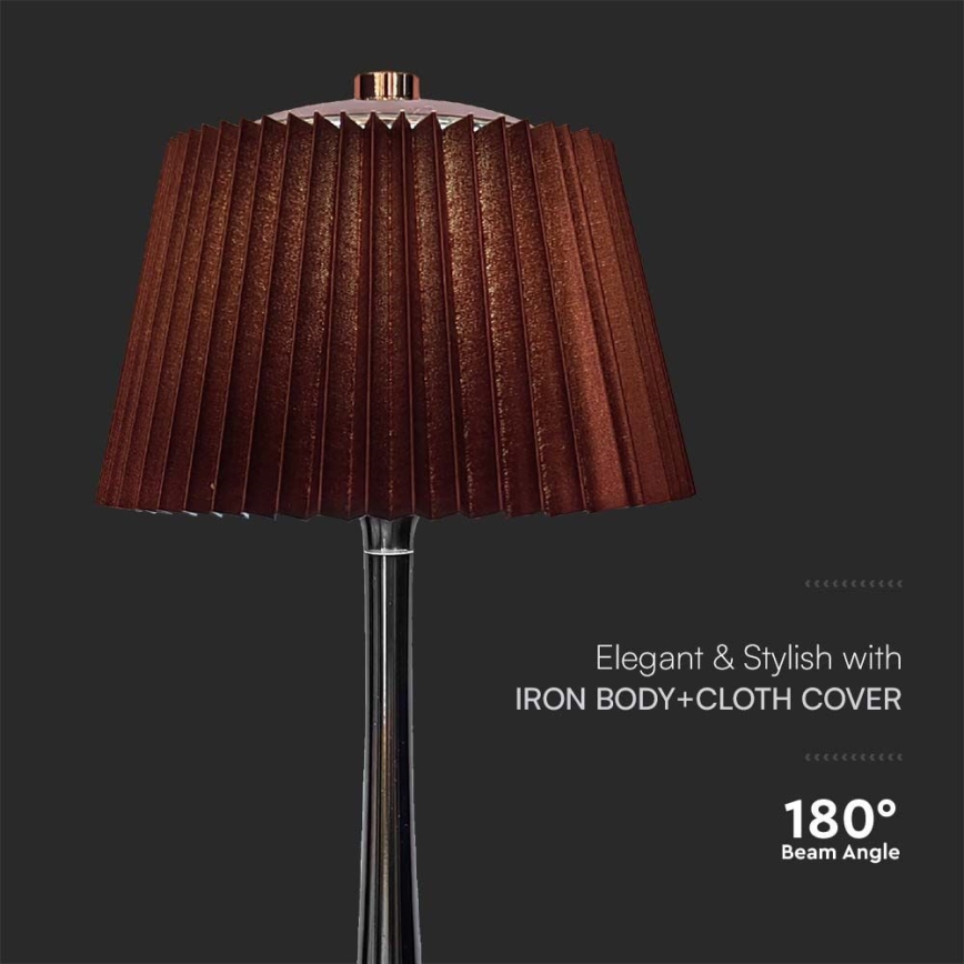 LED Настільна сенсорна акумуляторна лампа з регулюванням яскравості LED/1,5W/5V 3000/4000/6000K 1800 mAh коричневий