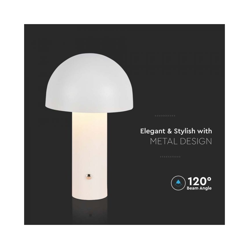 LED Сенсорна настільна акумуляторна лампа з регулюванням яскравості LED/1W/5V 3000-6000K 1800 mAh білий