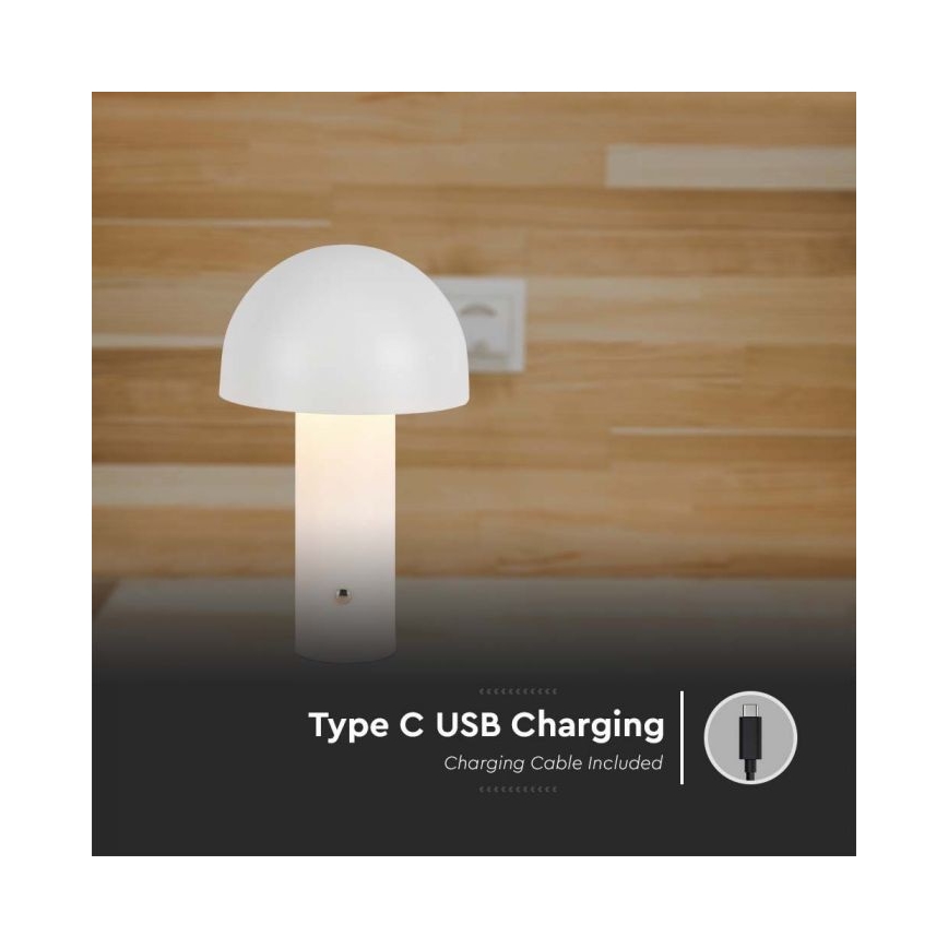LED Сенсорна настільна акумуляторна лампа з регулюванням яскравості LED/1W/5V 3000-6000K 1800 mAh білий