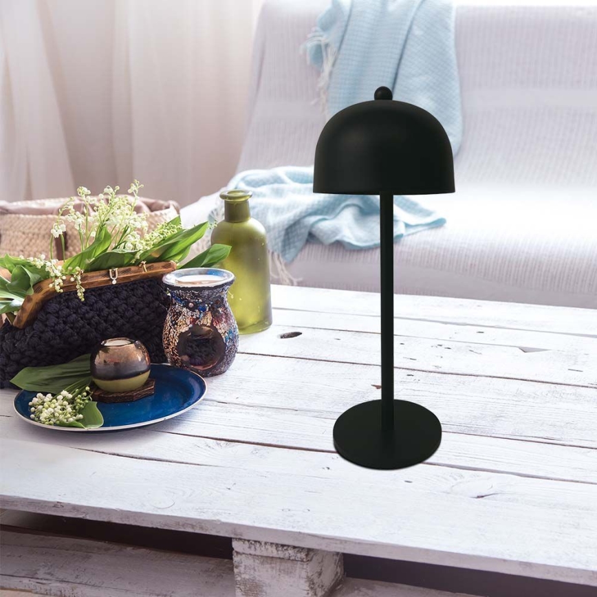 LED Сенсорна настільна акумуляторна лампа з регулюванням яскравості LED/1W/5V 3000-6000K 1800 mAh чорний