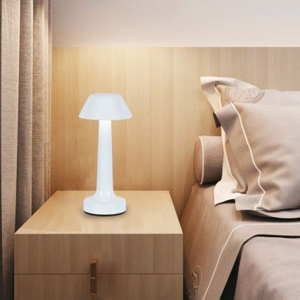 LED Настільна сенсорна акумуляторна лампа з регулюванням яскравості LED/1W/5V 3000-6000K 1800 mAh білий